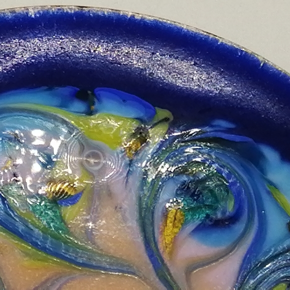 VTG Glass Enamel on Copper Plate Small - Picture 5 of 12